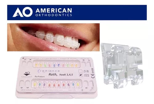 Brackets American Ortodontic Zafiro roth .018