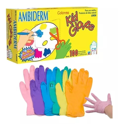 KID GLOVES GUANTE LATEX Talla Chica surtidos Ambiderm