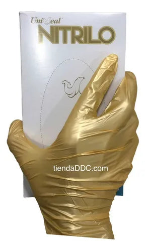 Guantes de nitrilo metálicos Uniseal caja con 100 pzas