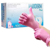Guante Latex Rosa Plus