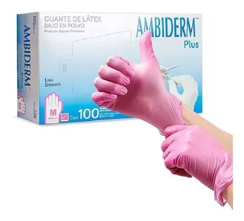 Guante Latex Rosa Plus