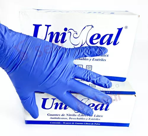 GUANTE DE NITRILO ESTERIL UniSeal 100pz