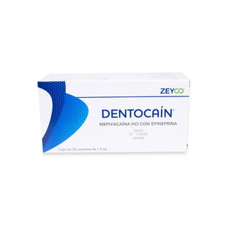 7501567700400 - ZEYCO - CLINICA - DENTOCAINA 2% MEPIVACAINA C/EPINEFRINA Dento | TiendaDDC.com