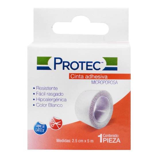 Tienda DDC - PROTEC - CLINICA - Cinta Adhesiva Microporosa 2.5cm X 5m Libre De Latex | TiendaDDC.com