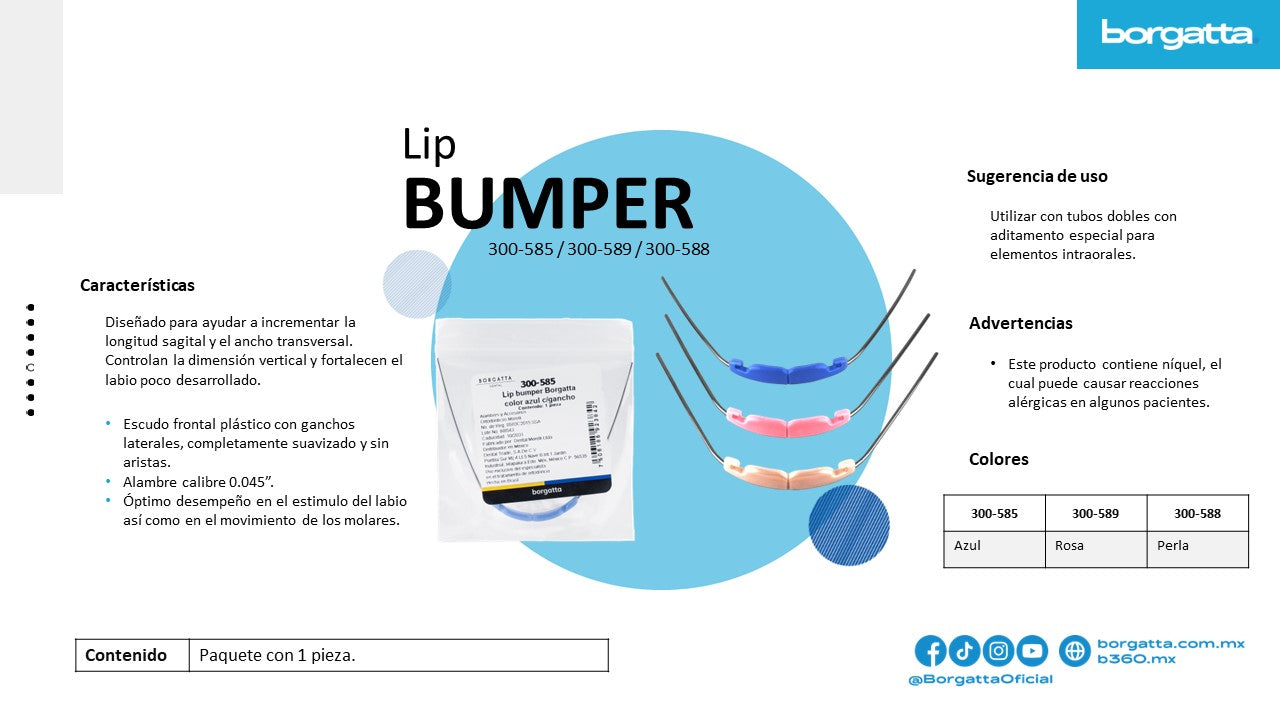 Lip Bumper Con Gancho Borgatta  1pz