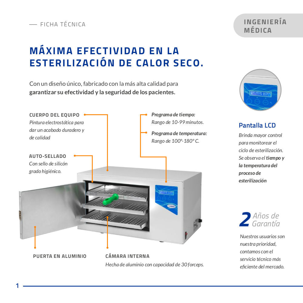 Esterilizador de calor seco Lorma M08