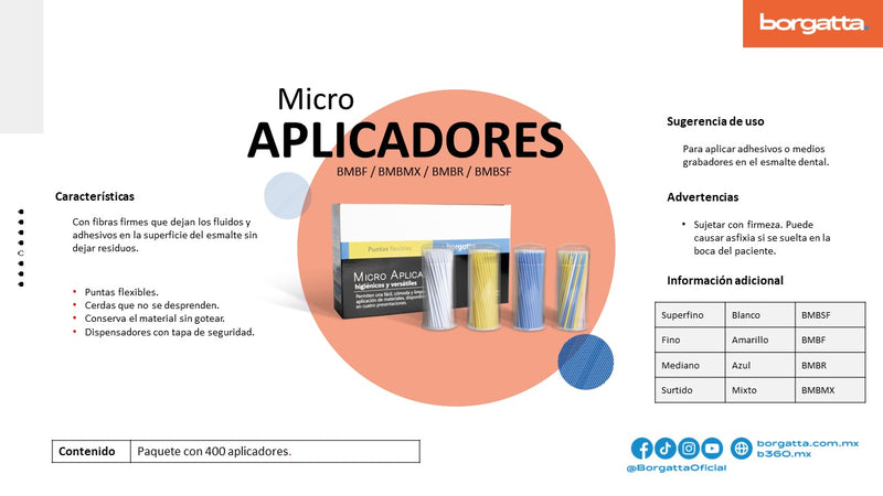 MICROBRUSH 100pz micro aplicadores