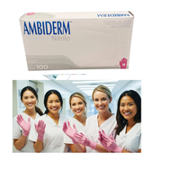 GUANTE DE NITRILO Rosa 100pz Ambiderm