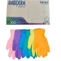 Guante Latex Colorfull Surtido De Colores Talla Chica