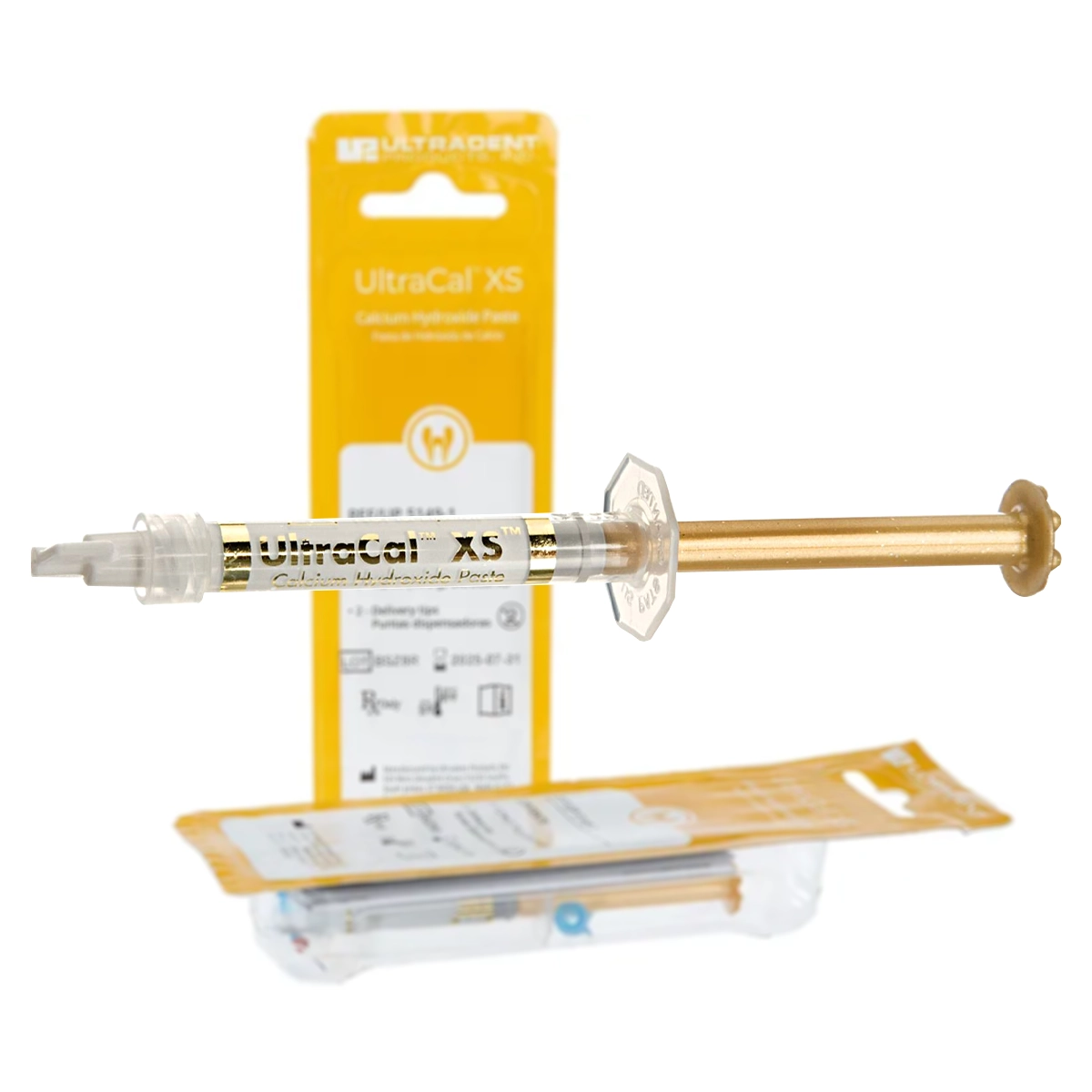 Tienda DDC - ULTRADENT - ENDO - Jeringa UltraCal XS Ultradent Hidróxido de Calcio al 35% + 2 Puntas | TiendaDDC.com
