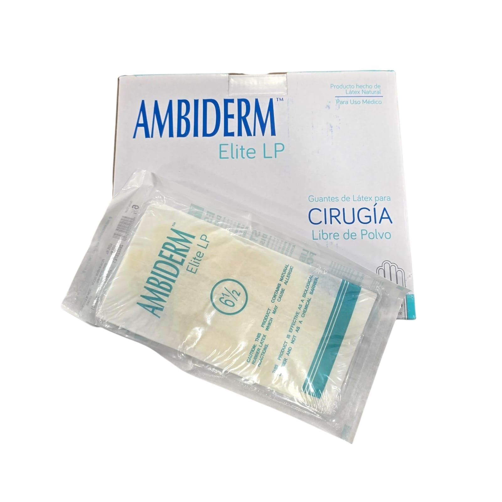 17502224246788 - AMBIDERM - GUANTES - Guante Esteril Latex Elite Lp Ambiderm Libre De Polvo Bolsas individuals | TiendaDDC.com