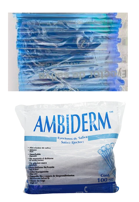 Tienda DDC - Deposito Dental Cadereyta - EYECTORES DE SALIVA ambiderm de colores | TiendaDDC.com