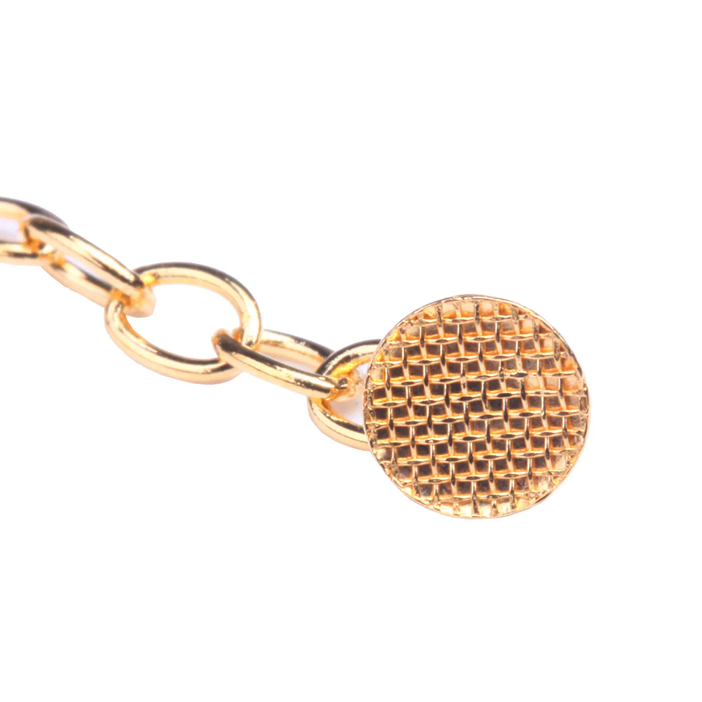 Cadena de tracción ortodoncaia AZDENT con botones y cadena dorado