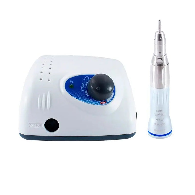 Micromotor Strong 210 Con Pieza Recta Y Contrangulo Cirugia