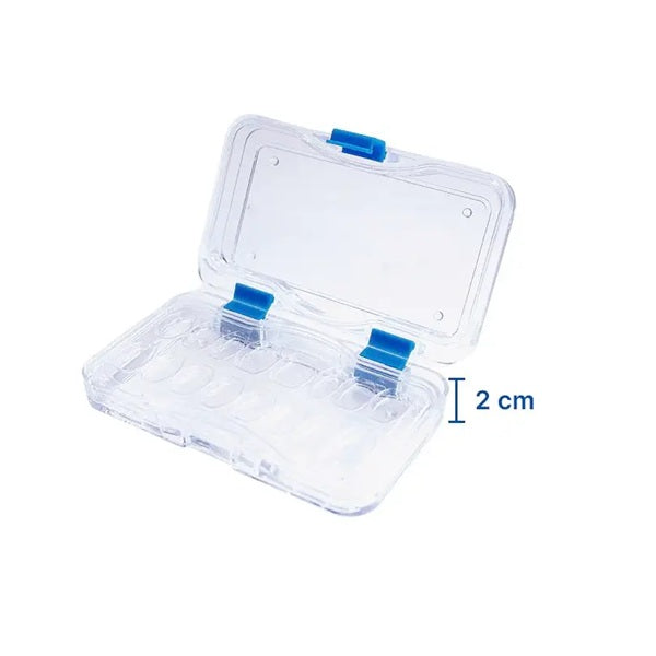Caja Para Transportar Coronas/Carillas Dentales de 16pzas CON BROCHE DE SEGURIDAD