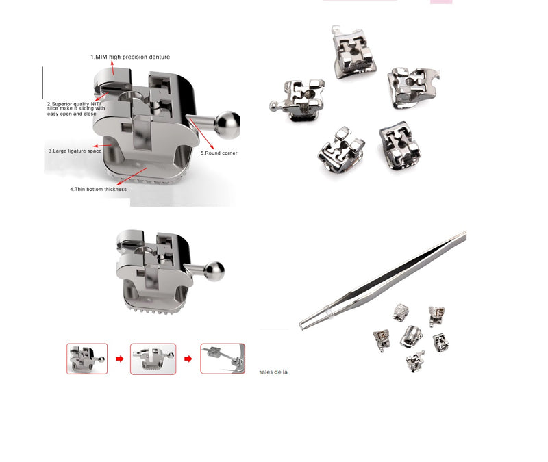 Bracket Autoligado + Tubos Incluye Pinzas Azdent