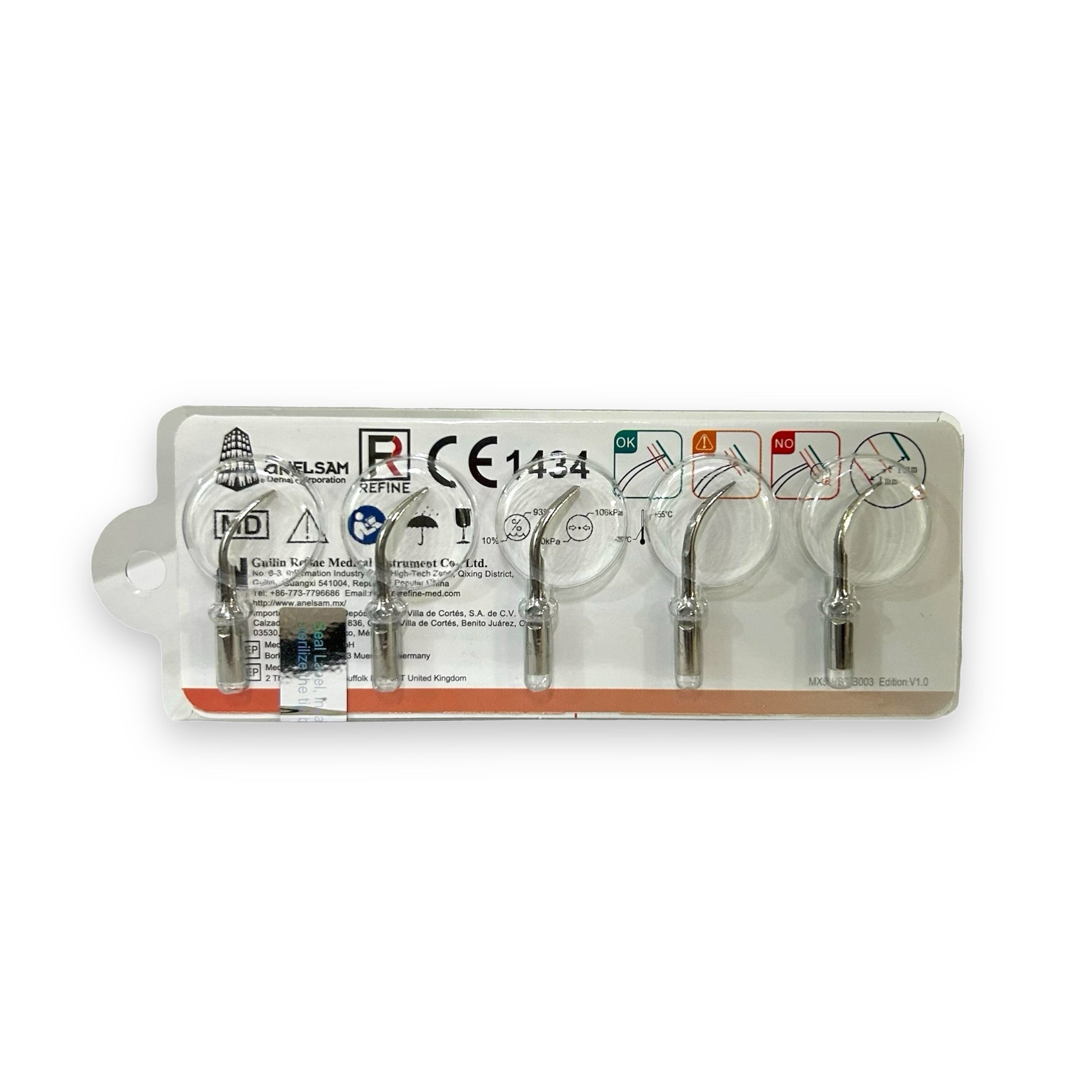 Set De 5 Puntas Para Escariador Anelsam G1 G2 G3 G4 P1