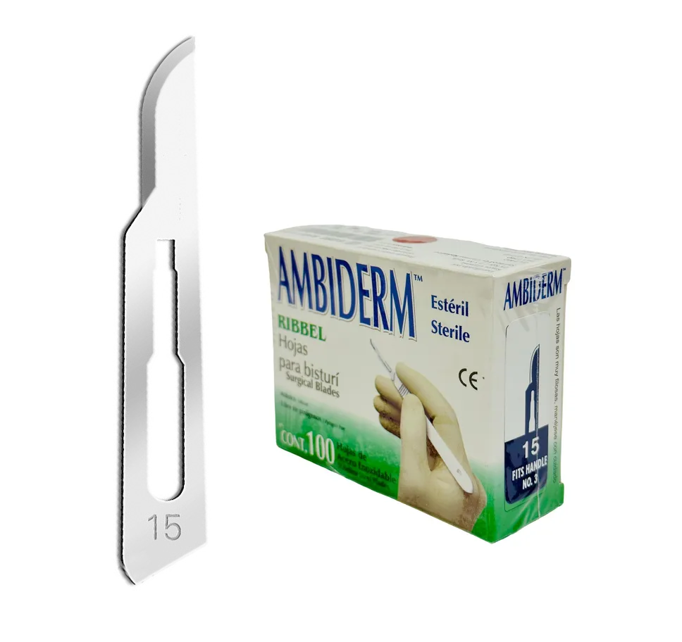 HOJA PARA BISTURI Ambiderm Acero inixidable RIBBEL