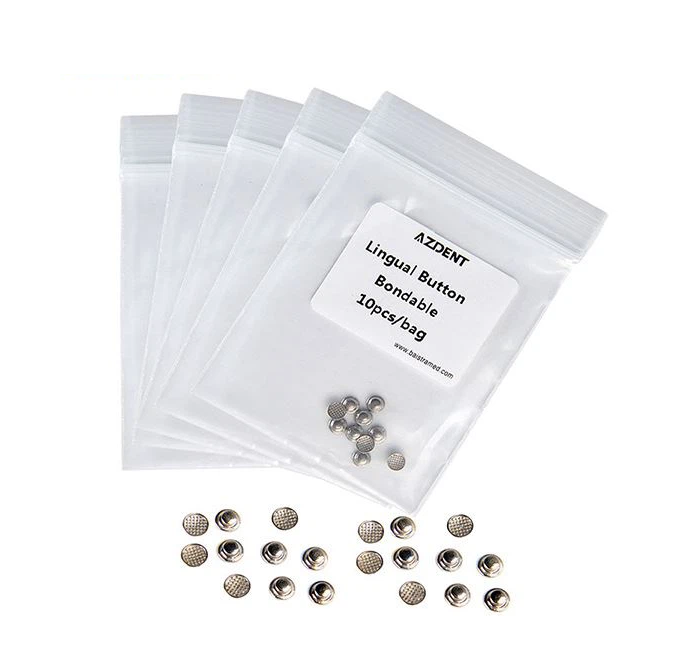 Botón lingual dental base redonda