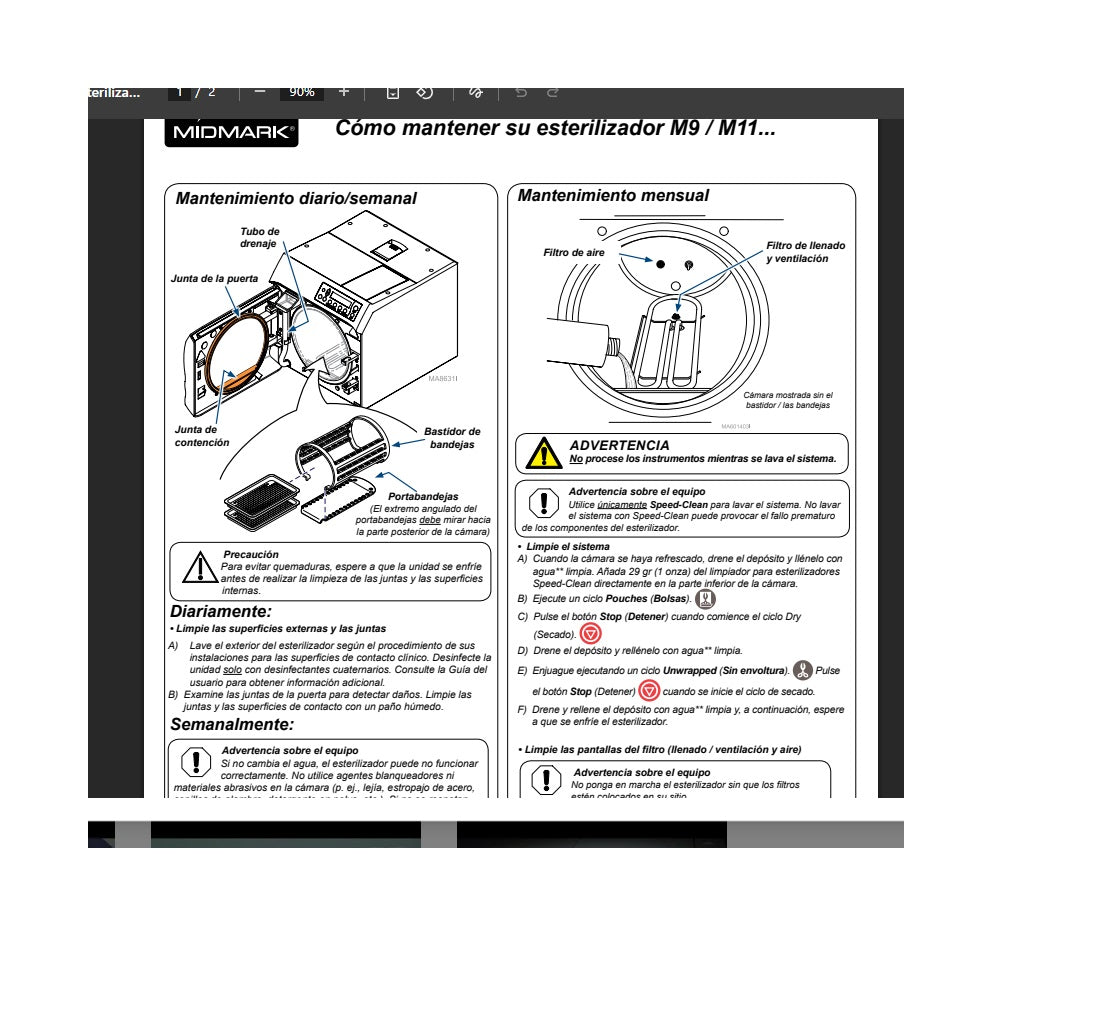Tienda DDC - Midmark - Equipo - Autoclave M9 Esterilizador Automático Midmark 13.4 Litros | TiendaDDC.com