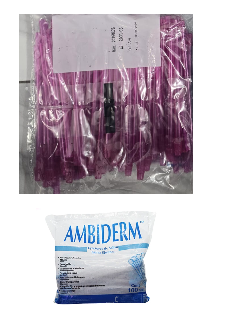 Tienda DDC - Deposito Dental Cadereyta - EYECTORES DE SALIVA ambiderm de colores | TiendaDDC.com