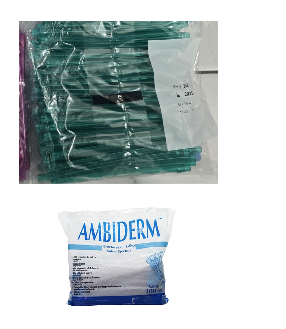 Tienda DDC - Deposito Dental Cadereyta - EYECTORES DE SALIVA ambiderm de colores | TiendaDDC.com