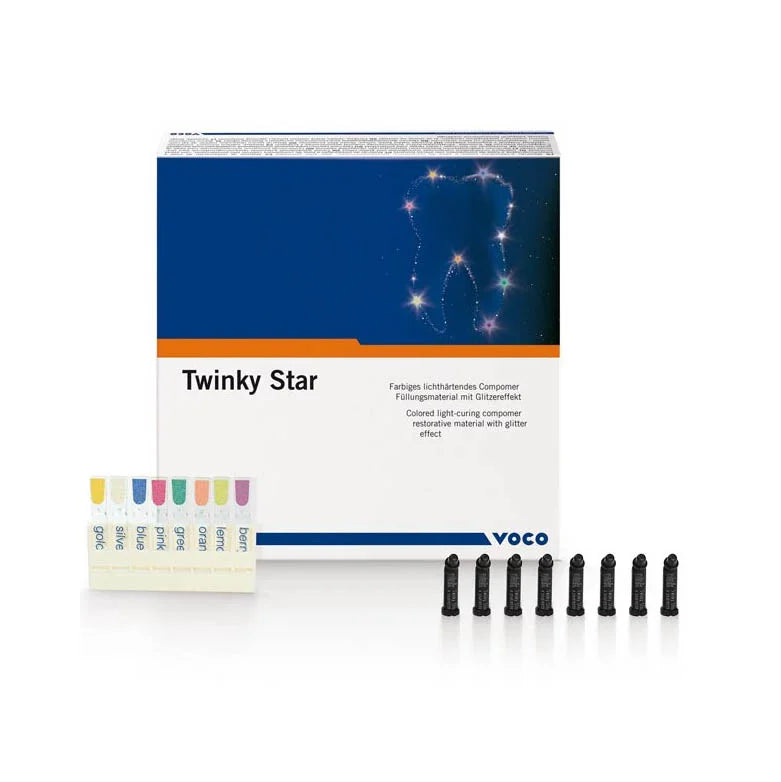 Tienda DDC - VOCO - ODONTOPEDIATRIA - Kit Resina Compómero Twinky Star Voco RESINAS DE COLORES BRILANTES | TiendaDDC.com