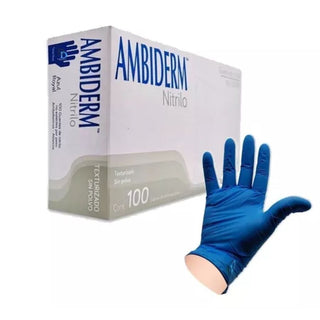 7502224246743 - AMBIDERM - GUANTES - GUANTE DE NITRILO Ambiderm 100pz | TiendaDDC.com