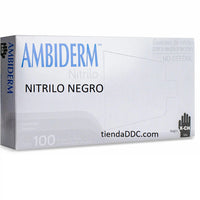 GUANTE DE NITRILO NEGRO 100pz Ambiderm