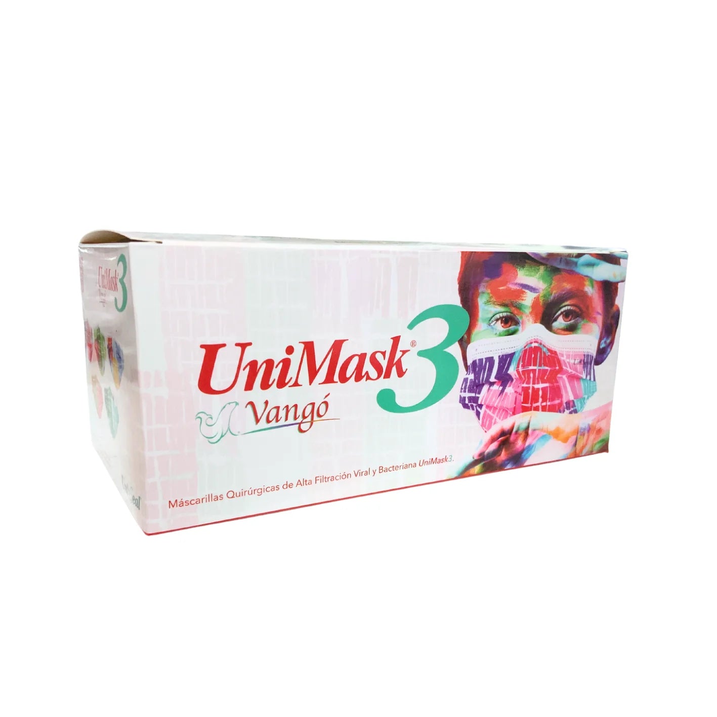 CUBREBOCAS PLISADO BLANCO UNIMASK 3 50pz