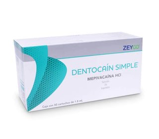 7501567700417 - ZEYCO - CLINICA - DENTOCAINA 3% MEPIVACAINA SIN VASO dento simple | TiendaDDC.com