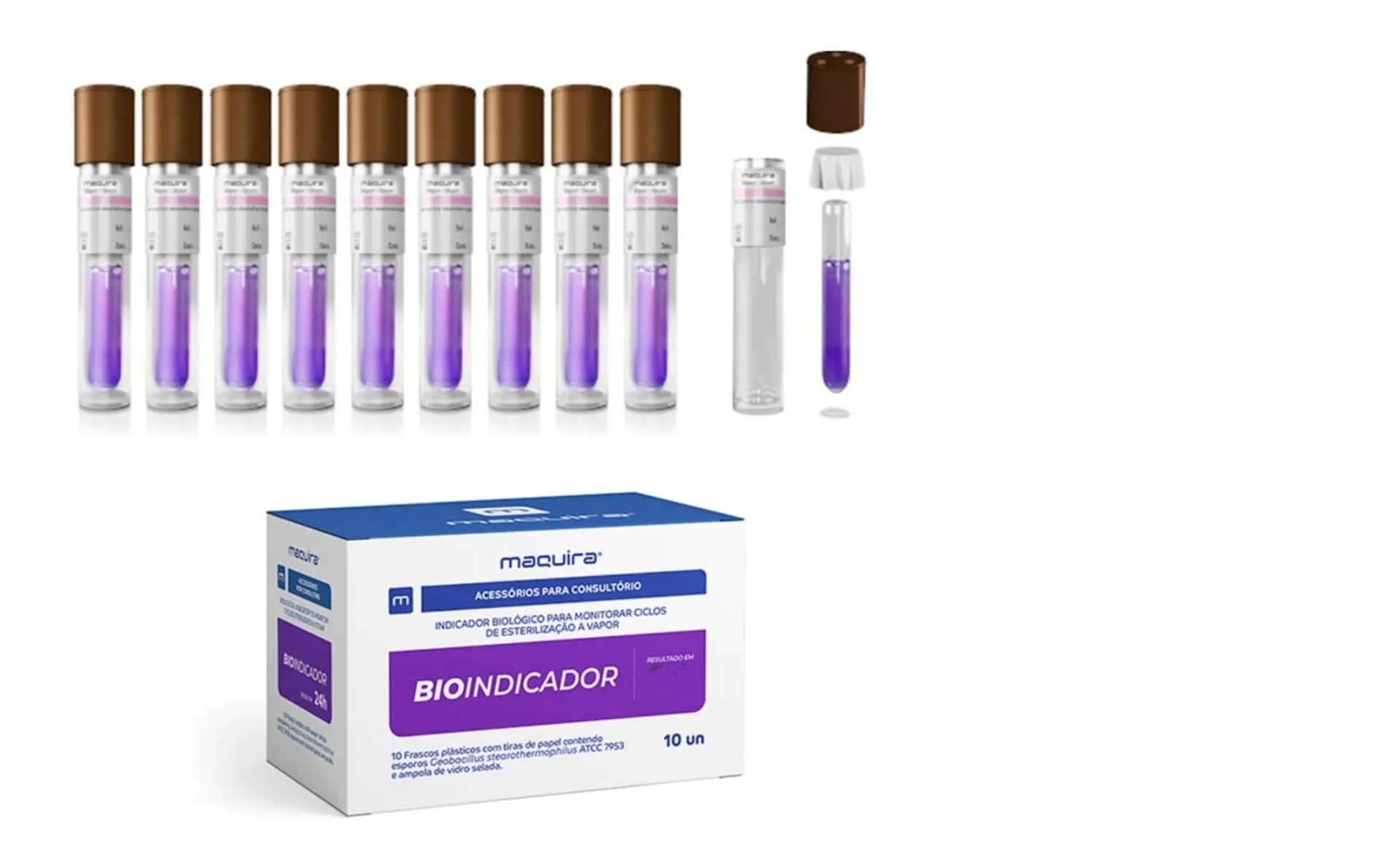 ndicador Biológico Bio-indicador 8hrs Maquira Autoclave 10u