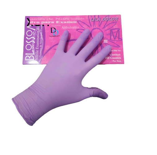 Guantes Nitrilo Lila Blossom 100pz