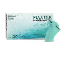 Guantes Mentolados De Látex Maxter Sabor Menta