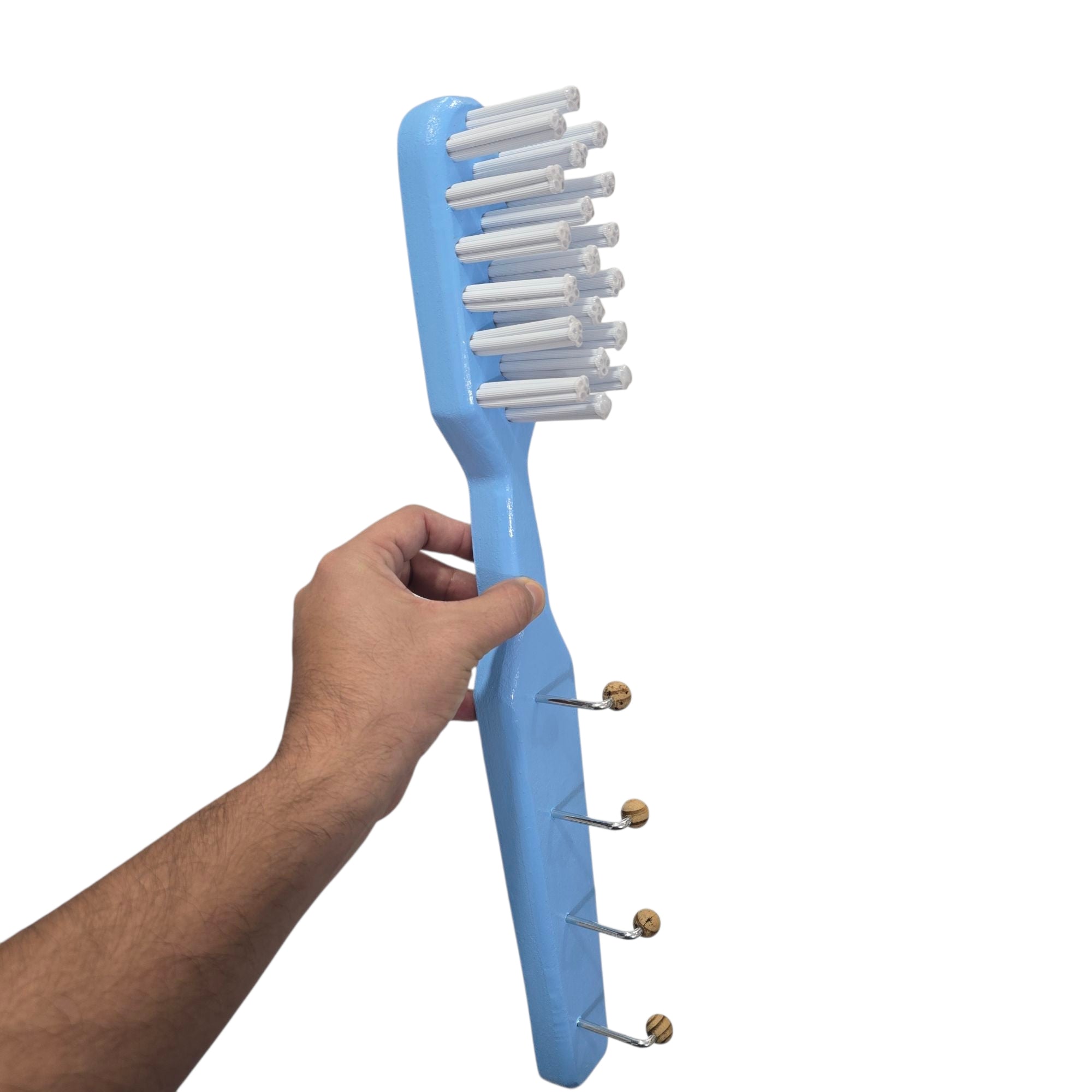 Cepillo Gigante de madera perchero  para clínica detnal