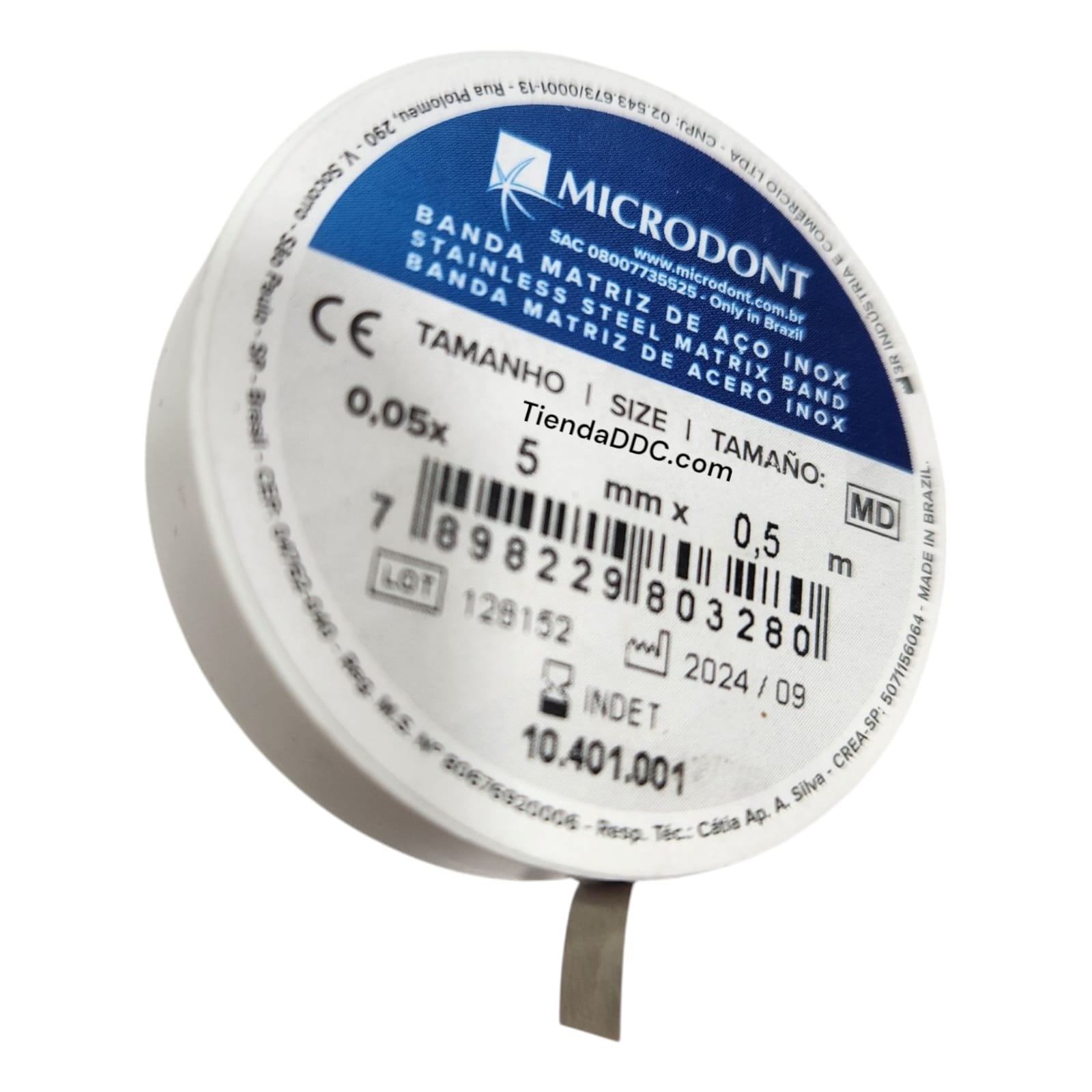 Banda Matriz Microdont Dental rollo metalica