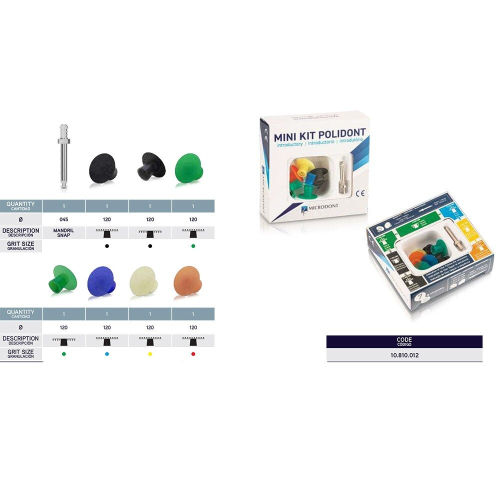 Mini Kit Polidont 7pz Pulido De Restauraciones Dental Discos Tipo Shofu