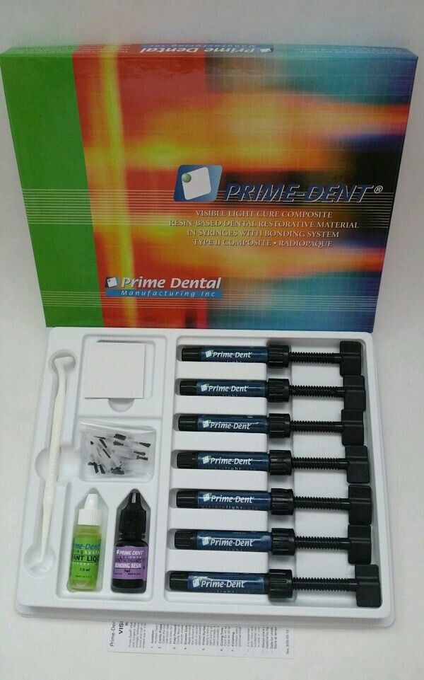 KIT 7 jeringas RESINAS HIBRIDAS ACIDO BONDNIG Prime Dent