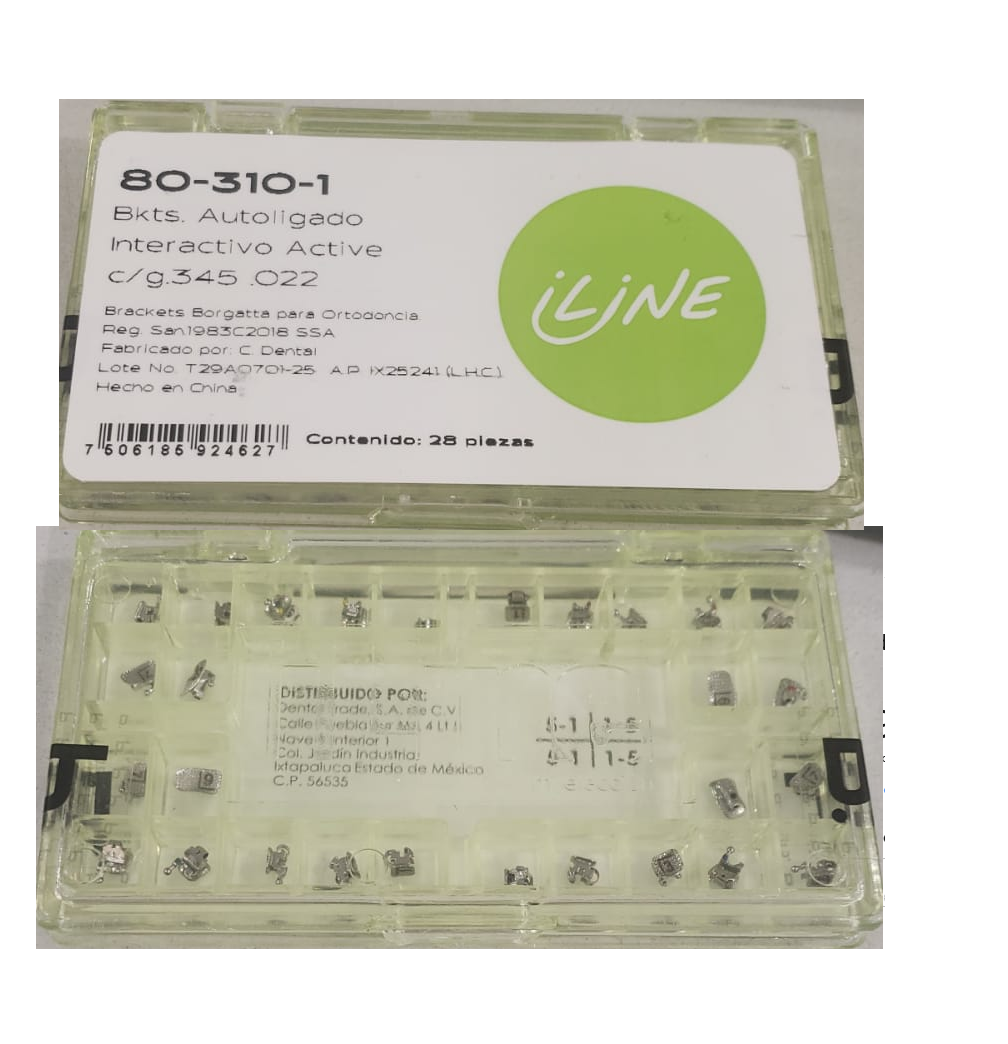 5010000273316 - BORGATTA - ORTO - Brackets Autoligado Interactivo Active 0.22 iLine Borgatta SIN arcos | TiendaDDC.com