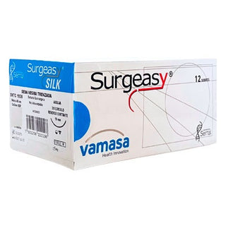 7501258222204 - SURGEASY - CIRUGIA - Sutura Surgeasy Seda Negra No Reabsorbible 4-0 | TiendaDDC.com