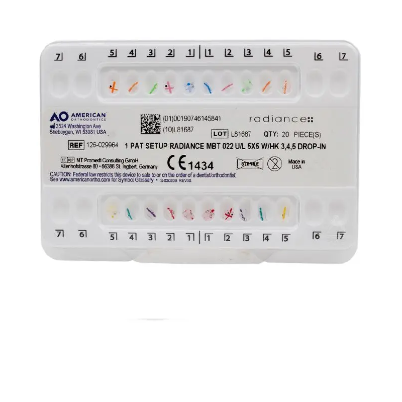 Tienda DDC - AMERICAN ORTHODONTICS - ORTO - Brackets Radiance Zafiro Mbt .022 AO esteticos | TiendaDDC.com