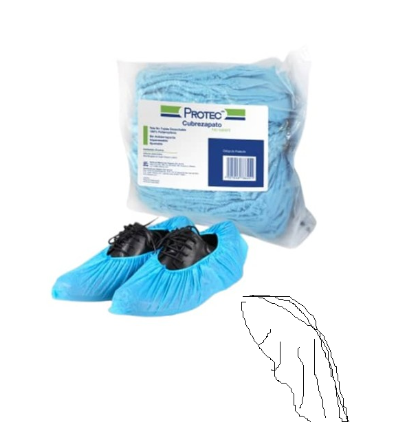 7501048787111 - PROTEC - Cubrezapato Azul Bolsa Con 50 Pares 100pz Impermeable Protec | TiendaDDC.com