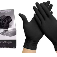 Guante Flex Vinyl 50% nitrilo 50% vinil Negro 100pzs Extra Grande