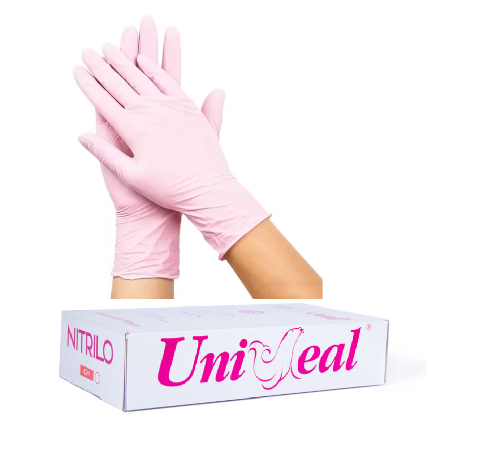 7502236493807 - UniSeal - GUANTES - Gunate Nitirlo Uniseal 100 Pzas Rosa pastel | TiendaDDC.com
