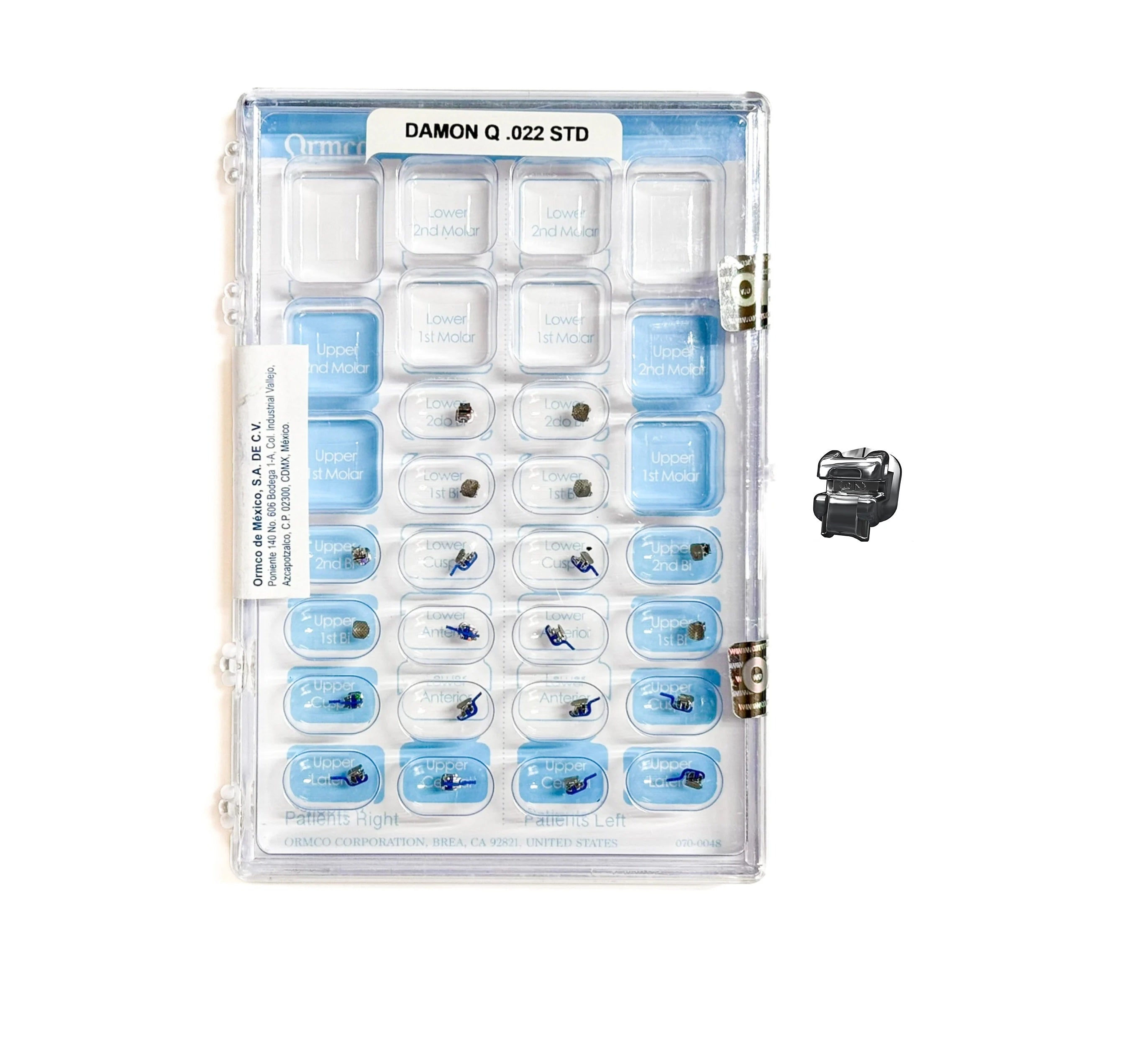 Tienda DDC - ORMCO - ORTO - Brackets Autoligado Damon Q Ormco 5x5 .022 Std Solo Brackets | TiendaDDC.com