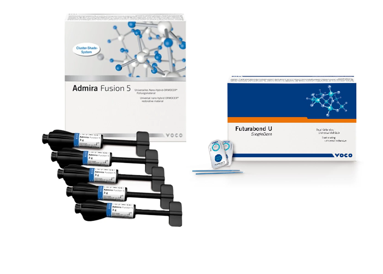 Tienda DDC - VOCO - RESINAS - kit jeringas resina dental admira fusion 5 voco + futurabond U | TiendaDDC.com