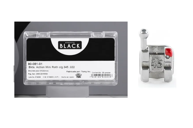 7506185909006 - BORGATTA - ORTO - Bracktes Borgatta Black Action Mini Torque Roth .022 | TiendaDDC.com