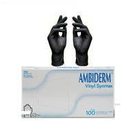 Guante Ambiderm Vinyl Synmax Sin Polvo negro 100pz