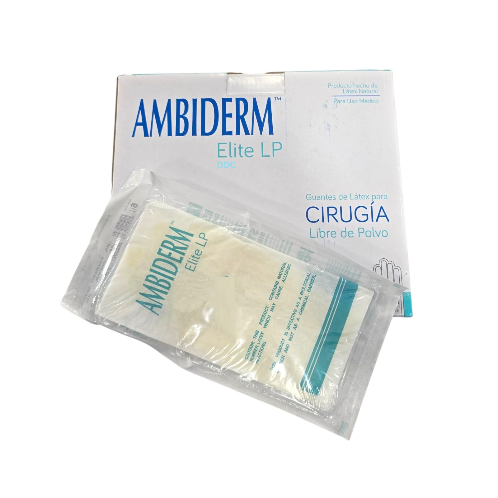 17502224246788 - AMBIDERM - GUANTES - Guante Esteril Latex Elite Lp Ambiderm Libre De Polvo Bolsas individuals | TiendaDDC.com