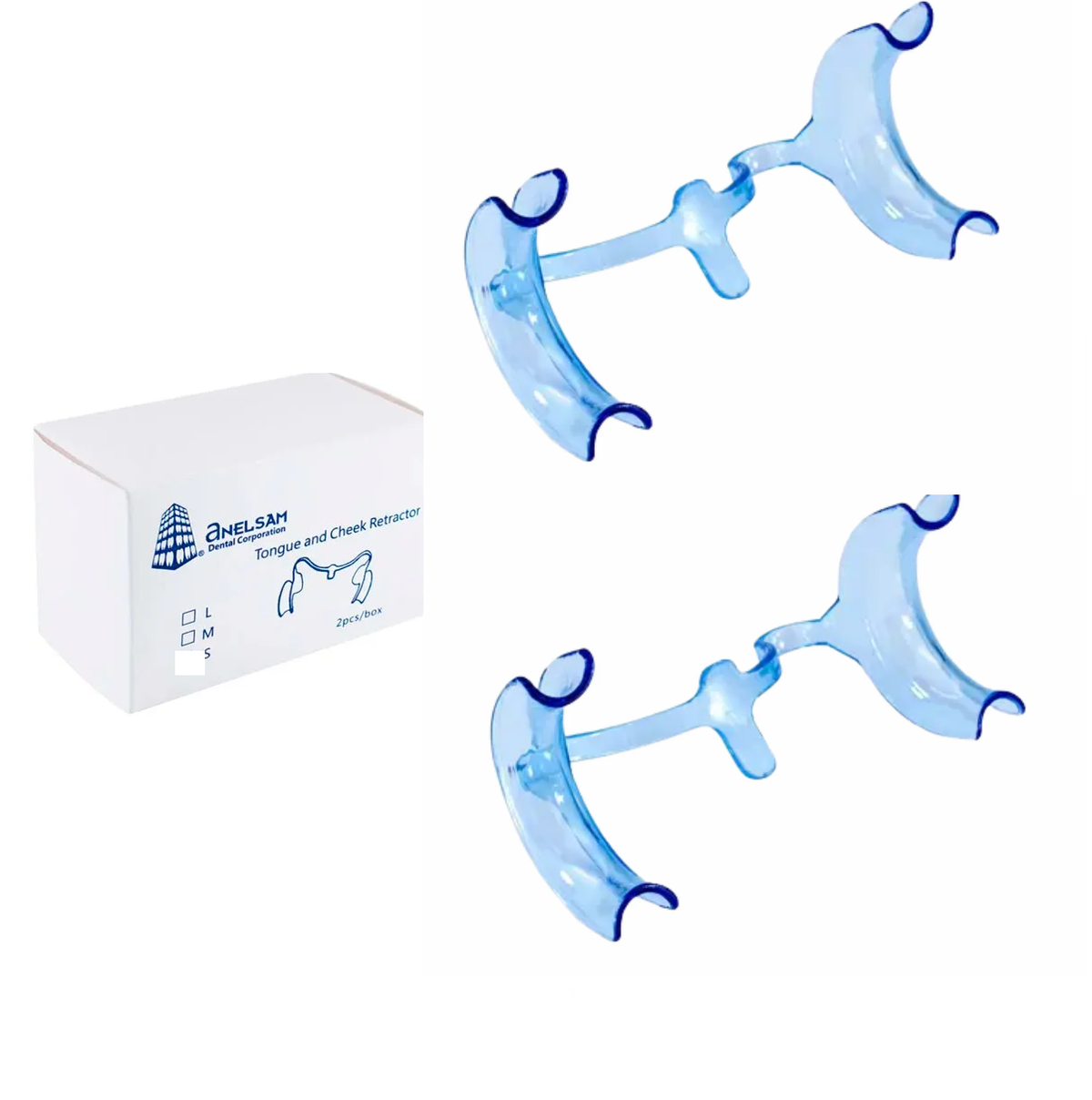 Retractor De Carrillo Y Lengua Dental abrebocas 2pz Azul